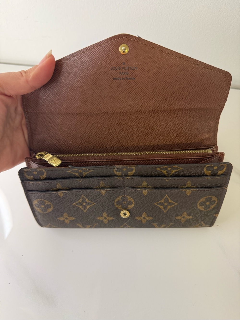 Louis Vuitton Monogram Sarah Long Wallet Portefeuille Brown - Picture 4 of 8